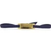 Les Interchangeables Bracelet A55555 - Plaque Ruban Lisse Strasse Marine Or Jaune Femme | Femme Bracelet