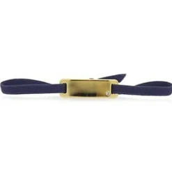 Les Interchangeables Bracelet A55555 - Plaque Ruban Lisse Strasse Marine Or Jaune Femme | Femme Bracelet
