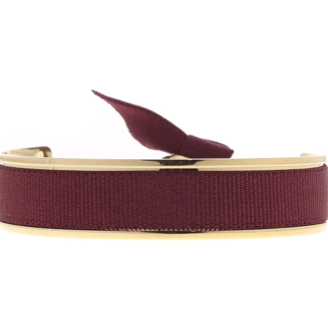 Les Interchangeables Bracelet A42711 - Jonc Ruban Interchangeables 9mm Bordeaux Fonce Femme | Femme Bracelet