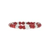 Les Interchangeables Bracelet A58822 - Perle Forme Fleur Rouge Femme | Femme Bracelet