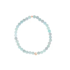 Les Interchangeables Bracelet A59809 - Perle Sertie Fleur Bleu Ciel Femme | Femme Bracelet