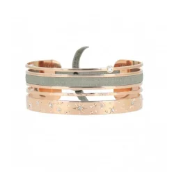 Les Interchangeables Bracelet A59680 - Manchette Ruban Galactique Gris Femme | Femme Bracelet