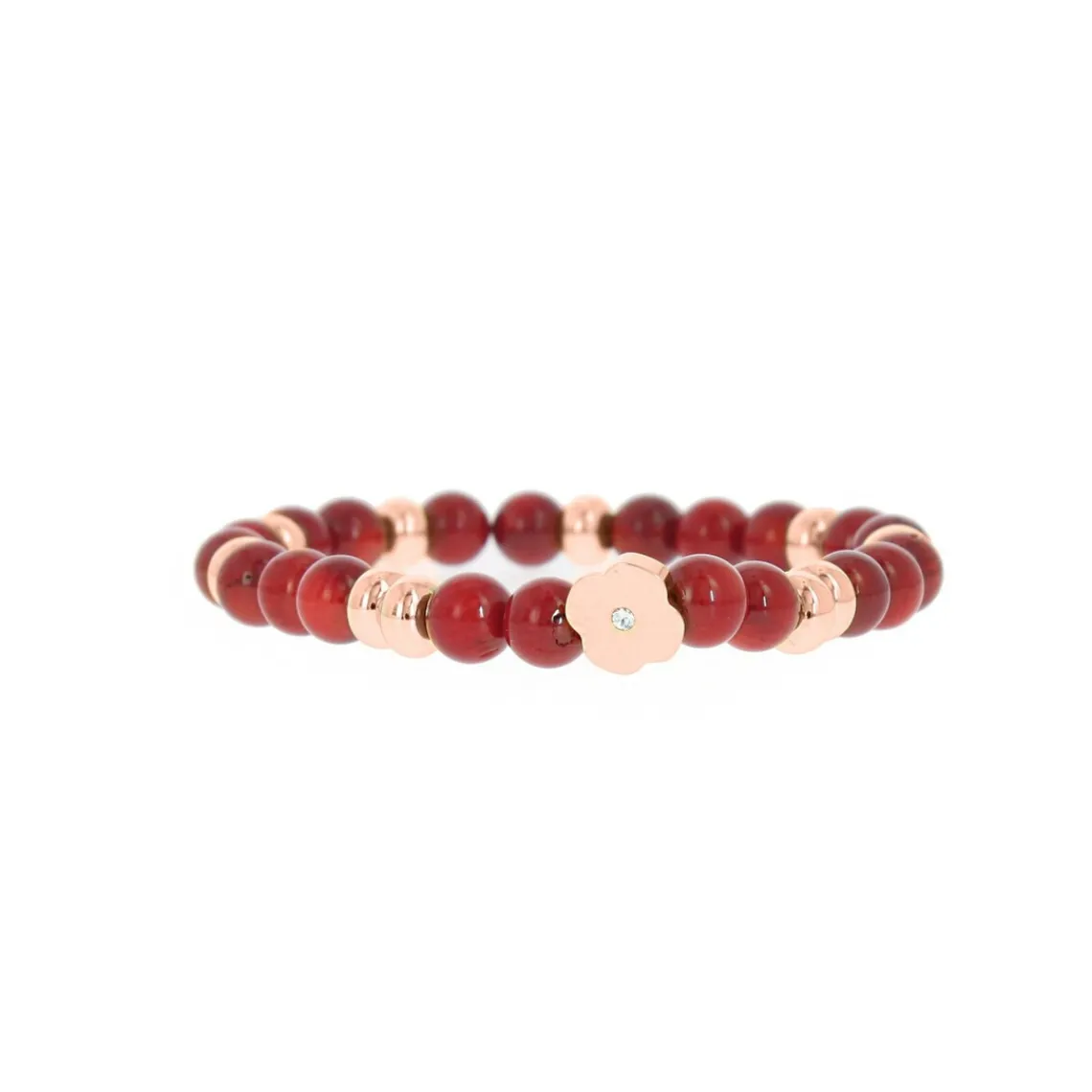 Les Interchangeables Bracelet A58819 - Perle Forme Fleur Rouge Femme | Femme Bracelet