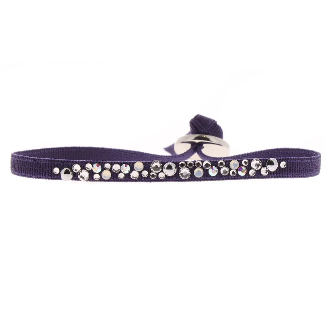 Les Interchangeables Bracelet A41180 - Bracelet Tissu Acier Violet Femme | Femme Bracelet