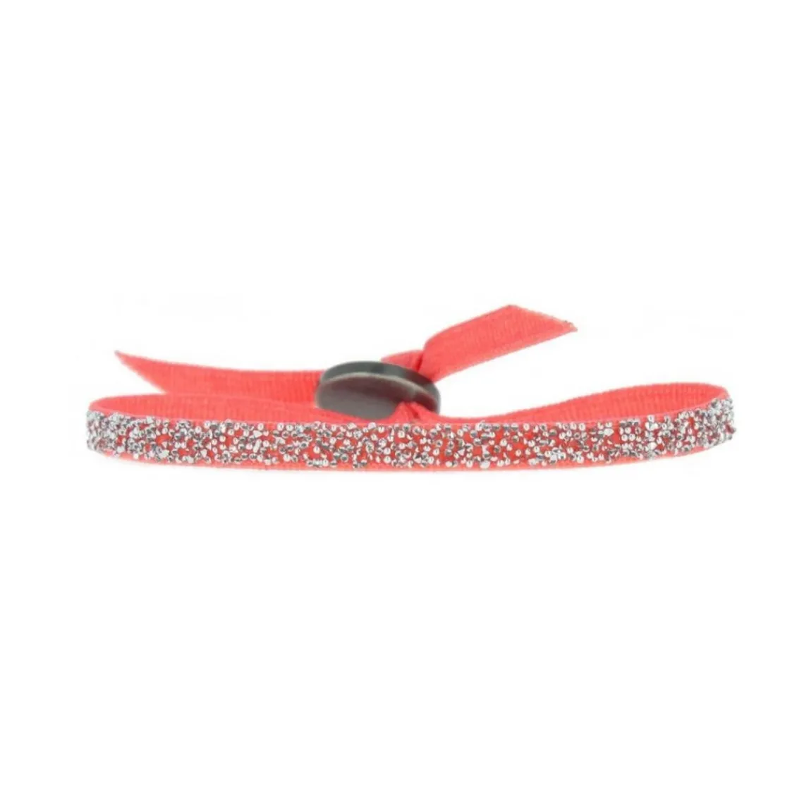 Les Interchangeables Bracelet A49637 - FABRIC Corail Clair Cristal Femme | Femme Bracelet