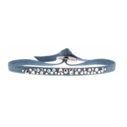 Les Interchangeables Bracelet A36959 - Bracelet Tissu Acier Bleu Femme | Femme Bracelet