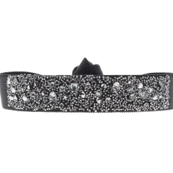 Les Interchangeables Bracelet A41128 - Bracelet Tissu Vert Cristaux de haute qualité Femme | Femme Bracelet