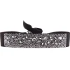 Les Interchangeables Bracelet A36458 - Bracelet Tissu Noir Cristaux de haute qualité Femme | Femme Bracelet