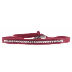 Les Interchangeables Bracelet A31584 - Bracelet Tissu Rouge Cristaux de haute qualité Femme | Femme Bracelet