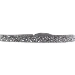 Les Interchangeables Bracelet A35898 - Bracelet Tissu Gris Cristaux de haute qualité Femme | Femme Bracelet