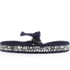 Les Interchangeables Bracelet A24958 - Bracelet Tissu Bleu Cristaux de haute qualité Femme | Femme Bracelet