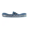 Les Interchangeables Bracelet A24965 - Bracelet Tissu Bleu Cristaux de haute qualité Femme | Femme Bracelet