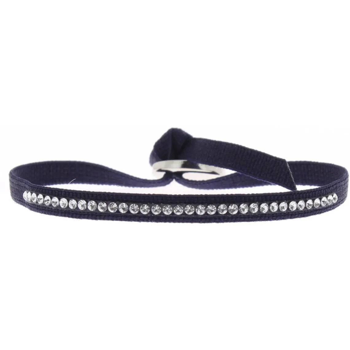 Les Interchangeables Bracelet A41169 - Bracelet Tissu Bleu Cristaux de haute qualité Femme | Femme Bracelet