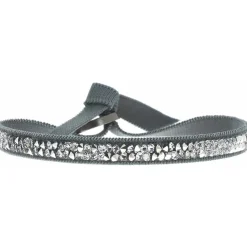 Les Interchangeables Bracelet A24964 - Bracelet Tissu Bleu Cristaux de haute qualité Femme | Femme Bracelet