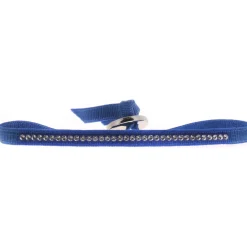 Les Interchangeables Bracelet A41168 - Bracelet Tissu Bleu Cristaux de haute qualité Femme | Femme Bracelet