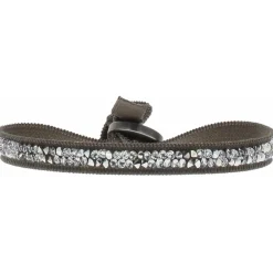 Les Interchangeables Bracelet A24932 - Bracelet Tissu Marron Cristaux de haute qualité Femme | Femme Bracelet
