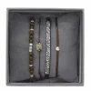 Les Interchangeables Bracelet A38625 - Bracelet Tissu Marron Cristaux de haute qualité Femme | Femme Bracelet