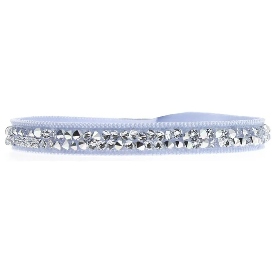 Les Interchangeables Bracelet A24963 - Bracelet Tissu Bleu Cristaux de haute qualité Femme | Femme Bracelet