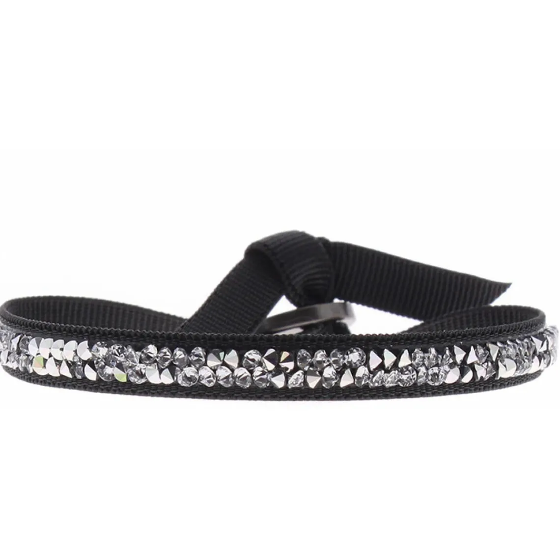 Les Interchangeables Bracelet A24966 - Bracelet Tissu Vert Cristaux de haute qualité Femme | Femme Bracelet