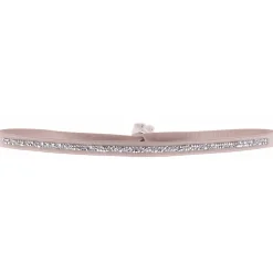 Les Interchangeables Bracelet A35894 - Bracelet Tissu Beige Cristaux de haute qualité Femme | Femme Bracelet
