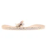 Les Interchangeables Bracelet A36382 - Bracelet Tissu Beige Cristaux de haute qualité Femme | Femme Bracelet