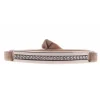 Les Interchangeables Bracelet A32464 - Bracelet Tissu Beige Cristaux de haute qualité Femme | Femme Bracelet