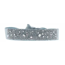Les Interchangeables Bracelet A38156 - Bracelet Tissu Bleu Cristaux de haute qualité Femme | Femme Bracelet