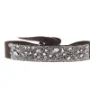Les Interchangeables Bracelet A39573 - Bracelet Tissu Marron Cristaux de haute qualité Femme | Femme Bracelet
