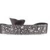 Les Interchangeables Bracelet A36982 - Bracelet Tissu Marron Cristaux de haute qualité Femme | Femme Bracelet