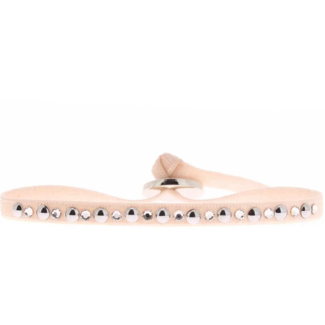 Les Interchangeables Bracelet A36910 - Bracelet Tissu Rose Cristaux de haute qualité Femme | Femme Bracelet