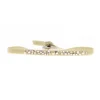 Les Interchangeables Bracelet A37676 - Bracelet Tissu Beige Cristaux de haute qualité Femme | Femme Bracelet