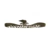 Les Interchangeables Bracelet A41165 - Bracelet Tissu Marron Cristaux de haute qualité Femme | Femme Bracelet