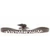 Les Interchangeables Bracelet A36699 - Bracelet Tissu Marron Cristaux de haute qualité Femme | Femme Bracelet