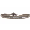 Les Interchangeables Bracelet A31426 - Bracelet Tissu Marron Cristaux de haute qualité Femme | Femme Bracelet