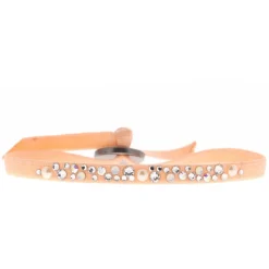 Les Interchangeables Bracelet A36684 - Bracelet Tissu Rose Cristaux de haute qualité Femme | Femme Bracelet