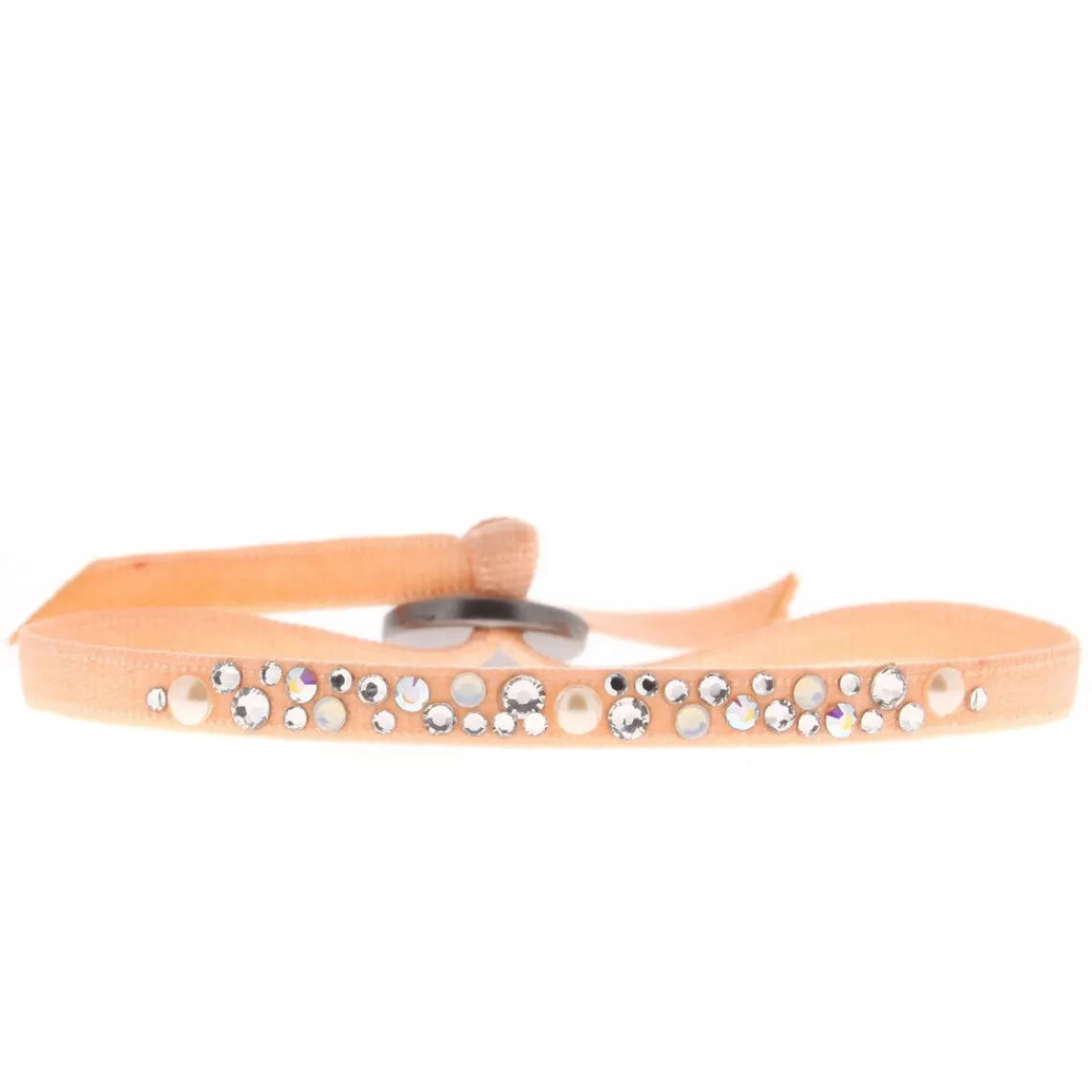 Les Interchangeables Bracelet A36684 - Bracelet Tissu Rose Cristaux de haute qualité Femme | Femme Bracelet