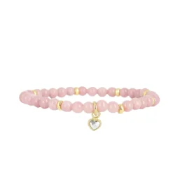 Les Interchangeables Bracelet A59657 - Perle Coeur Beige Rose Femme | Femme Bracelet