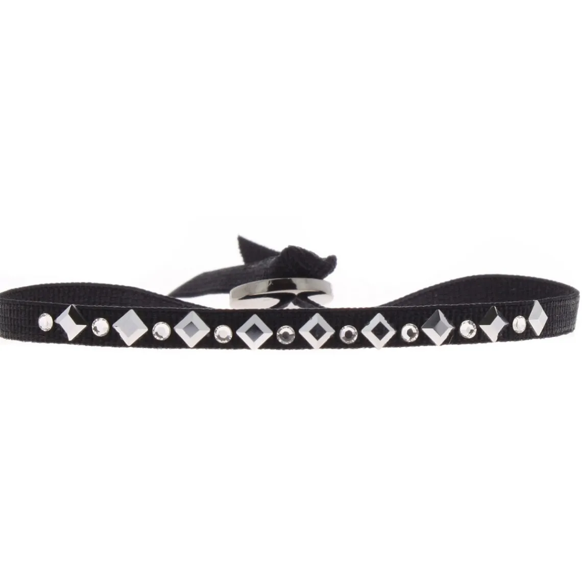 Les Interchangeables Bracelet A38175 - Bracelet Tissu Acier Noir Femme | Femme Bracelet