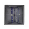 Les Interchangeables Bracelet A38642 - Bracelet Tissu Bleu Cristaux de haute qualité Femme | Femme Bracelet