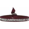 Les Interchangeables Bracelet A24936 - Bracelet Tissu Rouge Cristaux de haute qualité Femme | Femme Bracelet