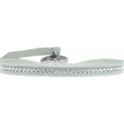 Les Interchangeables Bracelet A35575 - Bracelet Tissu Bleu Cristaux de haute qualité Femme | Femme Bracelet