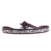 Les Interchangeables Bracelet A30465 - Bracelet Tissu Rouge Cristaux de haute qualité Femme | Femme Bracelet