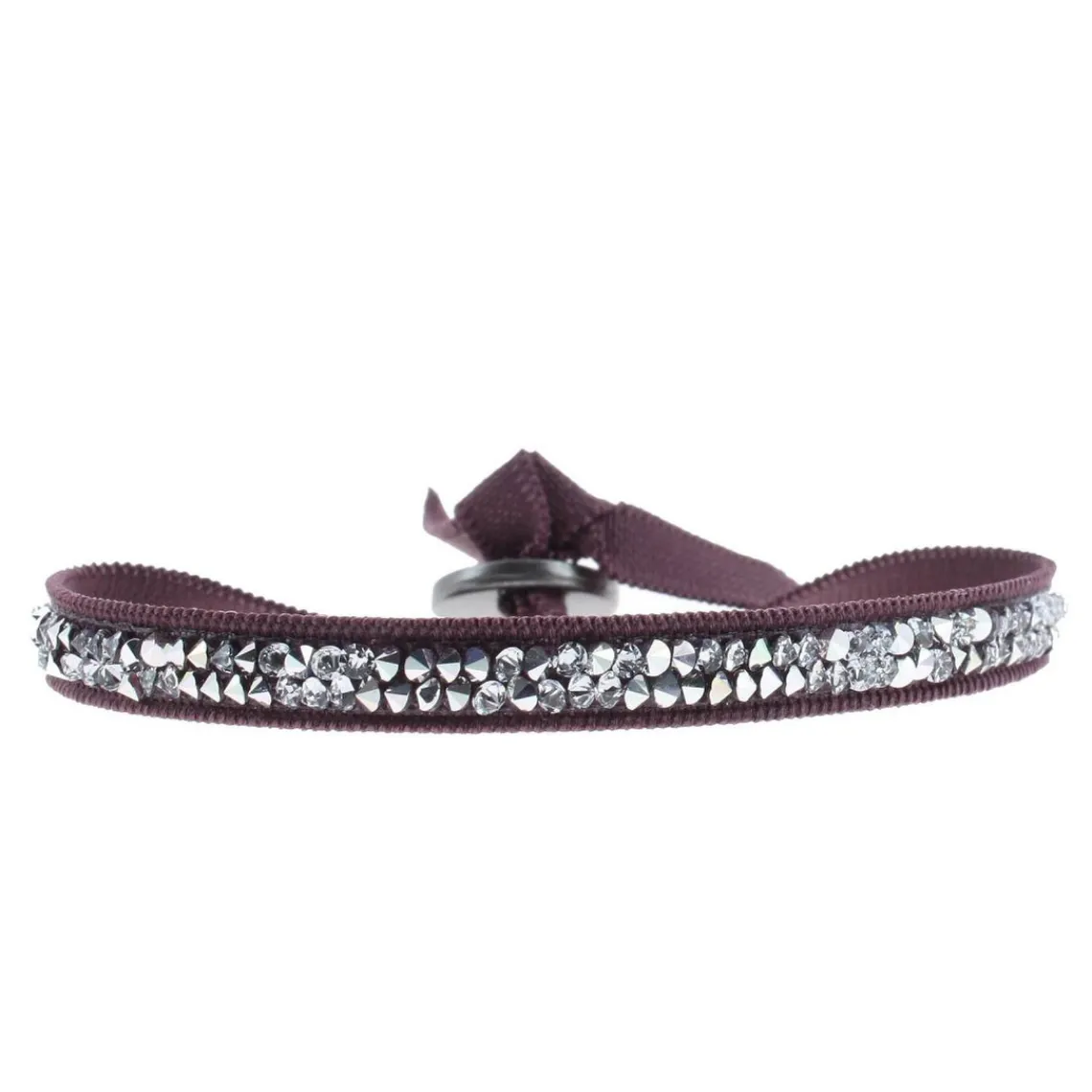 Les Interchangeables Bracelet A30465 - Bracelet Tissu Rouge Cristaux de haute qualité Femme | Femme Bracelet