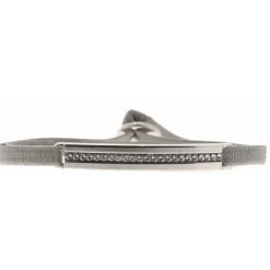 Les Interchangeables Bracelet A32479 - Bracelet Tissu Marron Cristaux de haute qualité Femme | Femme Bracelet