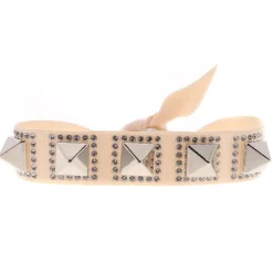 Les Interchangeables Bracelet A40131 - Bracelet Tissu Métal Argenté Rose Femme | Femme Bracelet