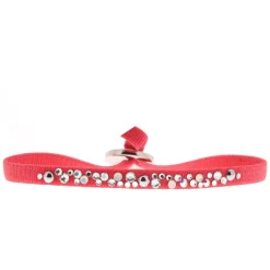 Les Interchangeables Bracelet A41182 - Bracelet Tissu Acier Rouge Femme | Femme Bracelet