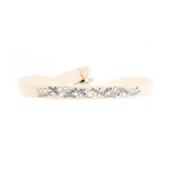 Les Interchangeables Bracelet A33599 - Bracelet Tissu Rose Cristaux de haute qualité Femme | Femme Bracelet