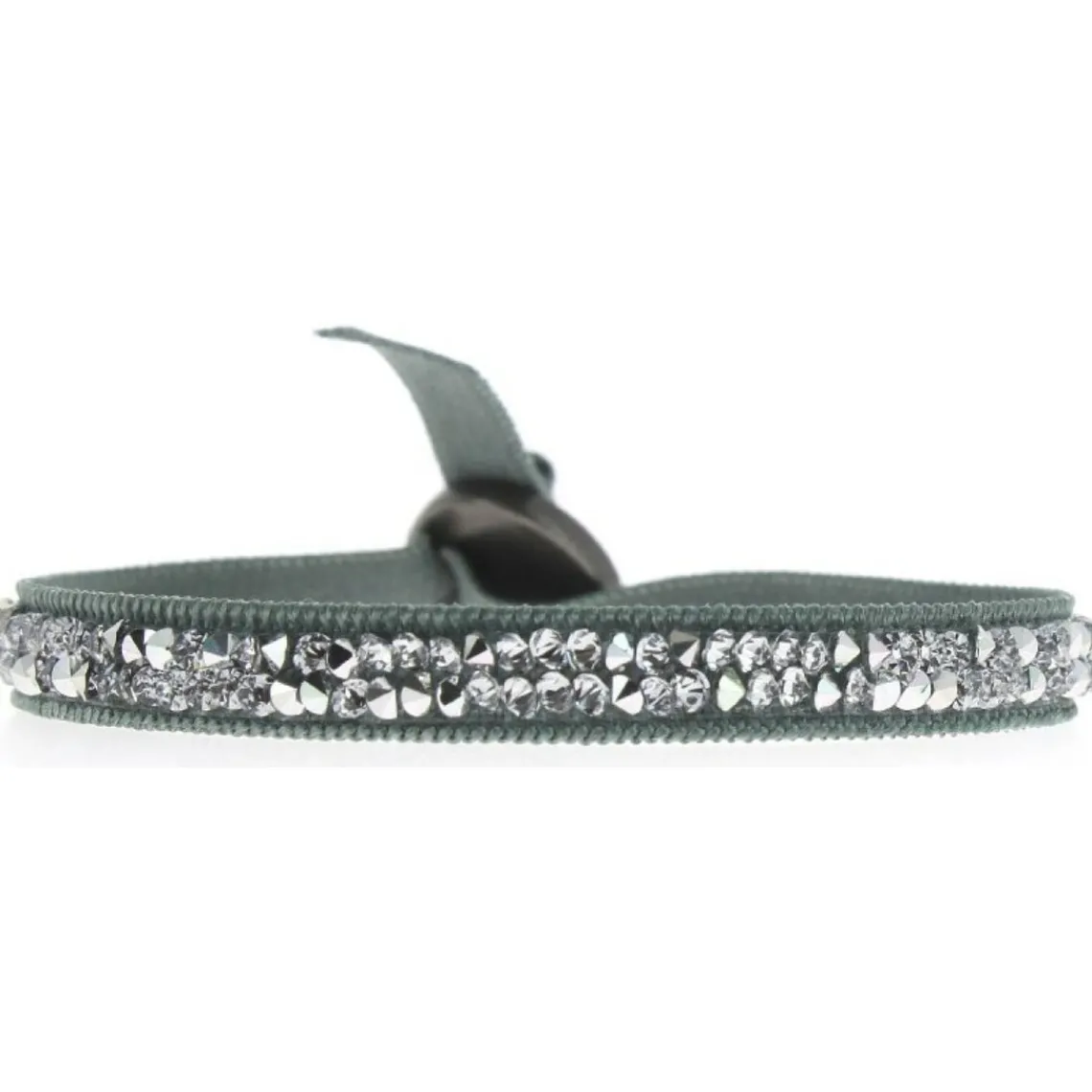 Les Interchangeables Bracelet A24972 - Bracelet Tissu Bleu Cristaux de haute qualité Femme | Femme Bracelet