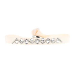 Les Interchangeables Bracelet A33409 - Bracelet Tissu Rose Cristaux de haute qualité Femme | Femme Bracelet