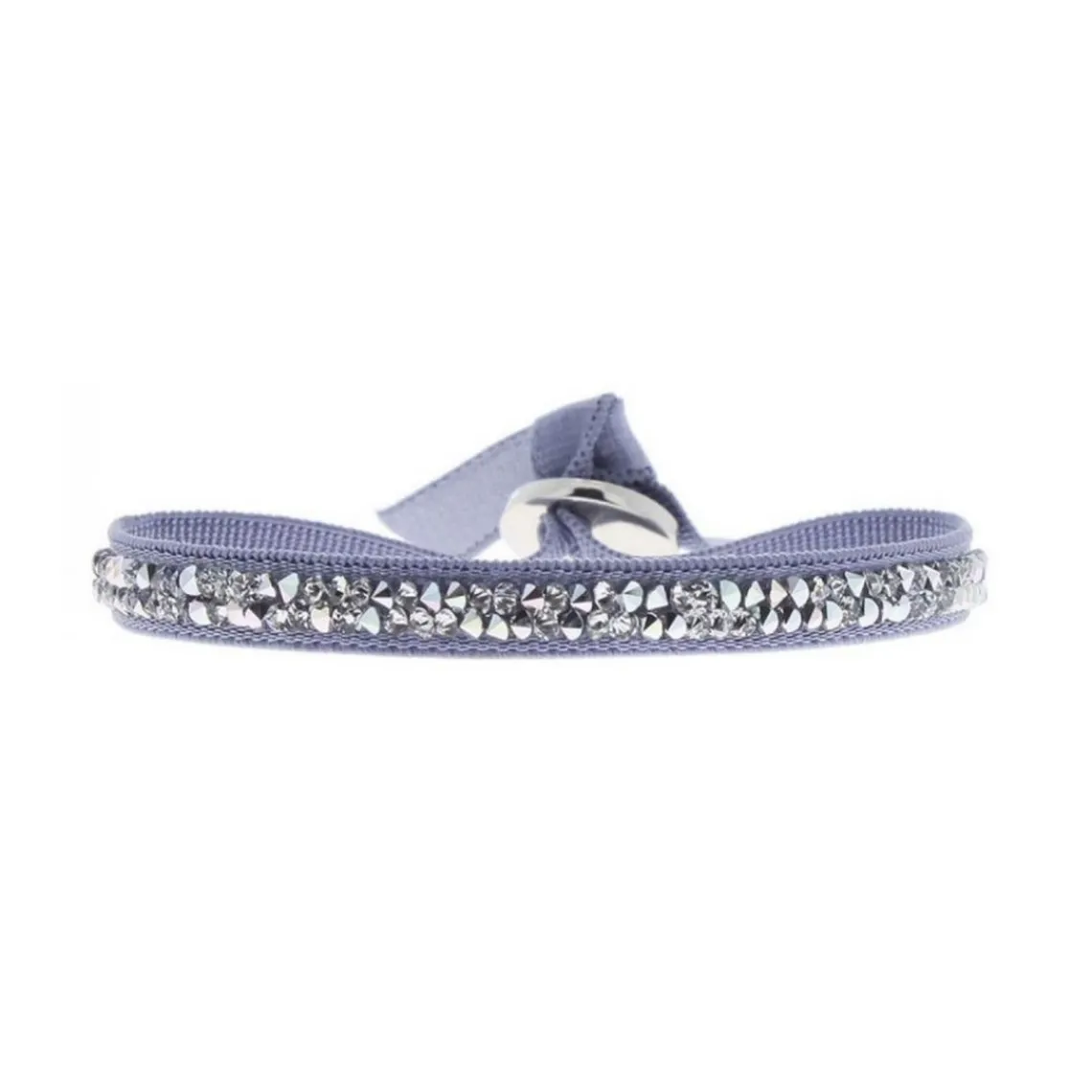 Les Interchangeables Bracelet A24951 - Bracelet Tissu Rose Cristaux de haute qualité Femme | Femme Bracelet